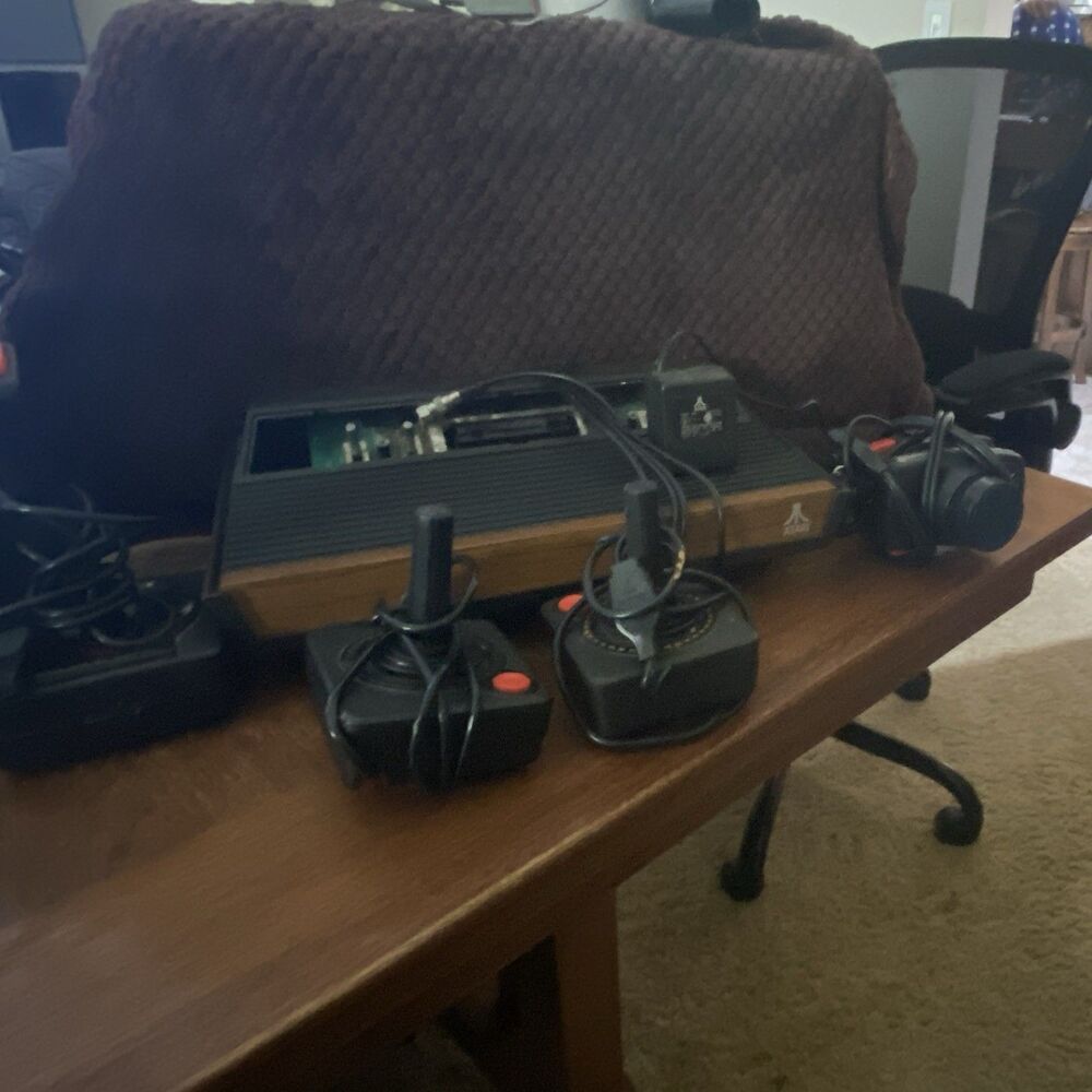 Atari 2600A CX-2600A Console w/ 3 Joysticks, 2 Paddle Joysticks & Power Adapter